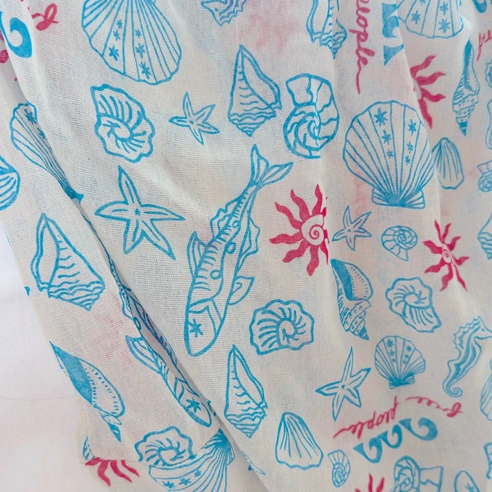 Free People Seashell Print Large Reusable Bag - Picture 2 of 3